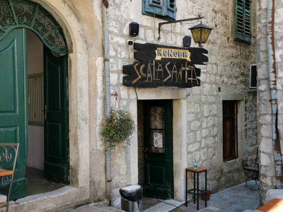 Das Restaurant Konoba Scala Santa in Kotor Montenegro 
